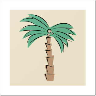 abstract palm tree Posters and Art